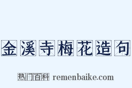 金溪寺梅花造句是什么意思的图片